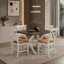 Ensemble de table de salle à manger extensible à hauteur de comptoir 5 pièces Kingston avec chaises en X rembourrées-133656863