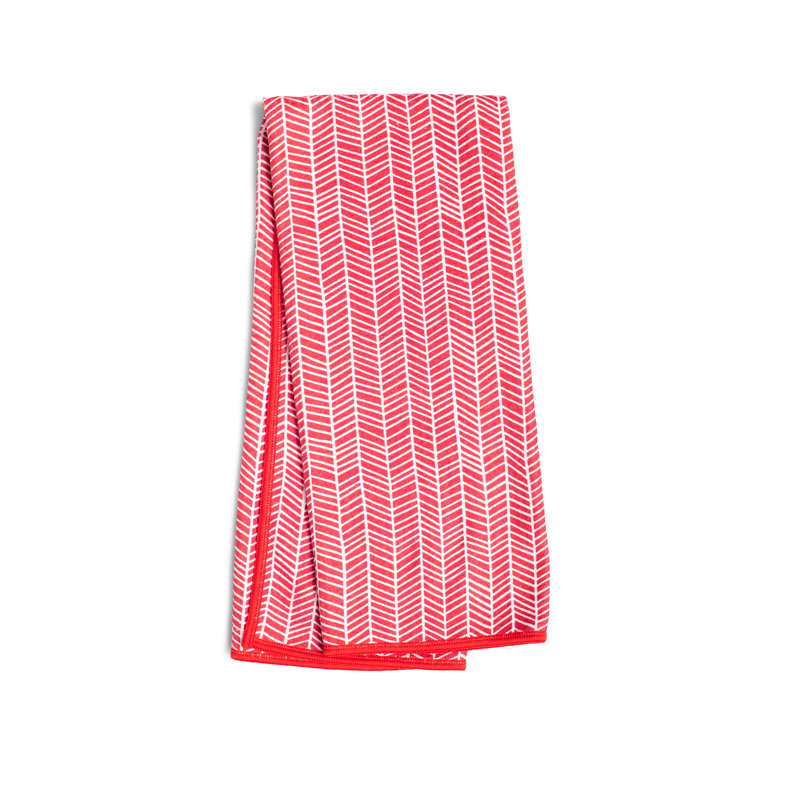 Jacquard Dish Cloth Kitchen Towel, Red