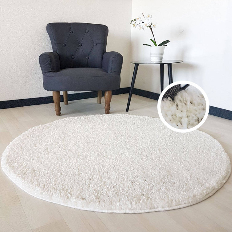 Myshaggy Collection Rugs Solid Design in White