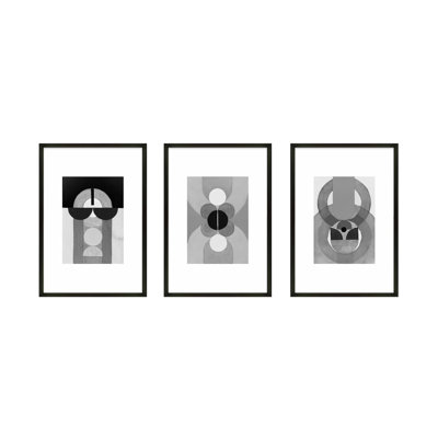 Composition - Ensemble de 3 peintures