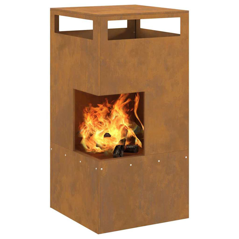 Modern Outdoor Fire Pit, Brown