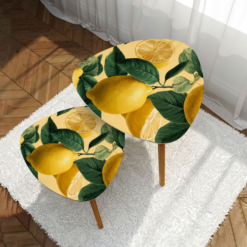 Ensemble de 2 tables basses gigognes Triangle