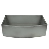 Nantucket Sinks' 33 Inch Farmhouse Fireclay Sink with Curved Apron