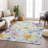Machine Washable Indoor/Outdoor London ACN2262 Floral Rug-1659351491