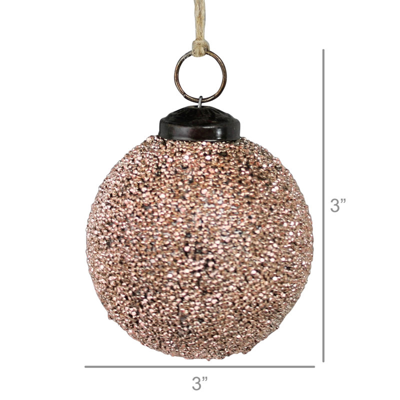 3'' Glass Trees & Wreaths Ball Ornament