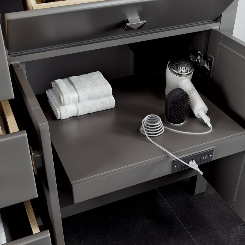 Odilion 60" Double Bathroom Vanity Set, Gray