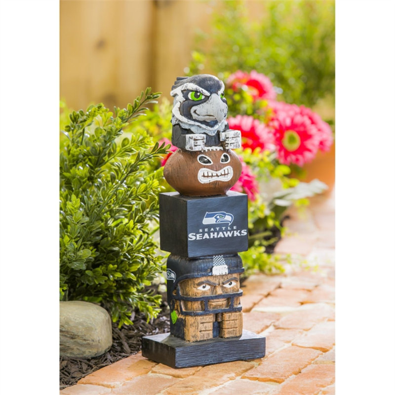 NFL Garden Statue, 12" H x 4.41" W x 3.15" D, Seattle Seahawks