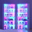 Vitrine 70,9 "à porte en verre T avec lumière RVB, armoire de rangement à 6 niveaux avec capteur de corps humain -2109808864