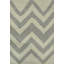 Tapis intérieur / extérieur argenté fait à la main Chevron Dhurrie