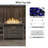 43" Rectangle Propane Gas Fire Pit Table – 50K BTU, Grey Wicker Base, Glass Wind Guard