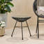 Table d'appoint avec plateau en verre trempé lisse - Option d'extérieur et de décoration