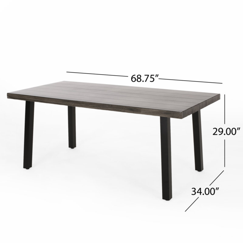 Rectangular Metal Outdoor Dining Table