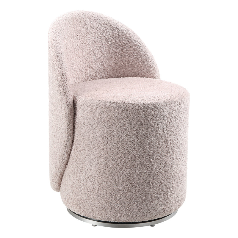Swivel Vanity Stool, Dusty Rose