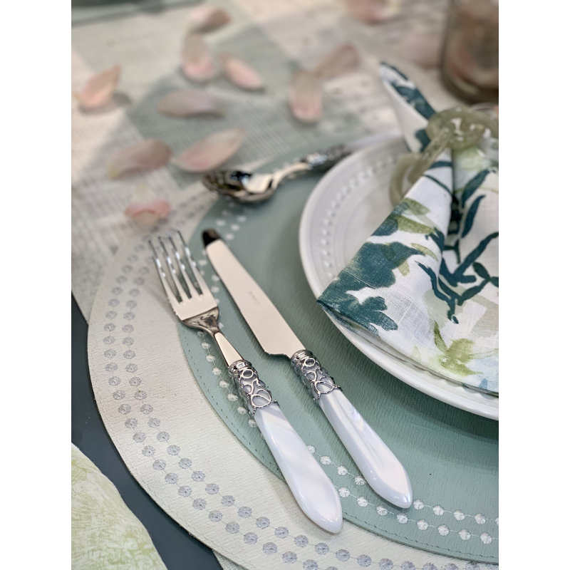 Melodia 5 Piece Place Setting White, Gray