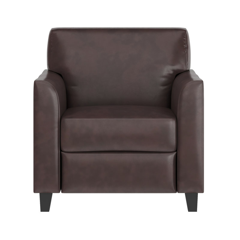 Chaise Adrey LeatherSoft avec structure aux coutures épurées, Brun