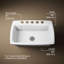 Cape Dory® 33" L x 22" W x 9-5/8" Under-Mount Single-Bowl Kitchen Sink with 5 Oversize Faucet Holes-2871816