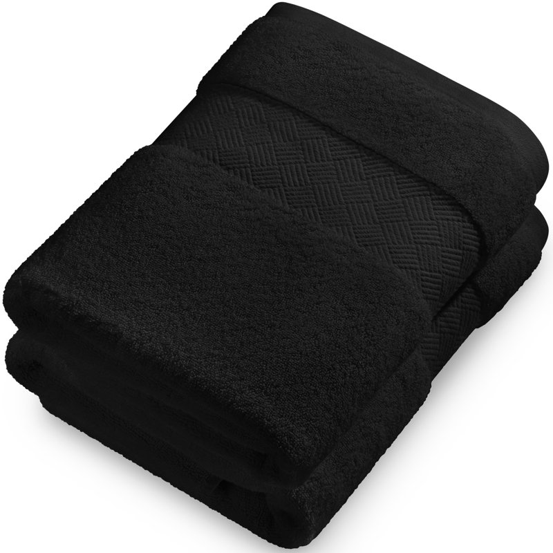 Cotton Bath Towel, Black