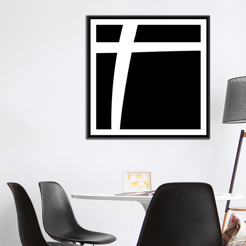 «The Type Plus», impression sur toile, H 26 po x l 26 po x P 1,5 po, Toile encadrée noire, Pas de tapis