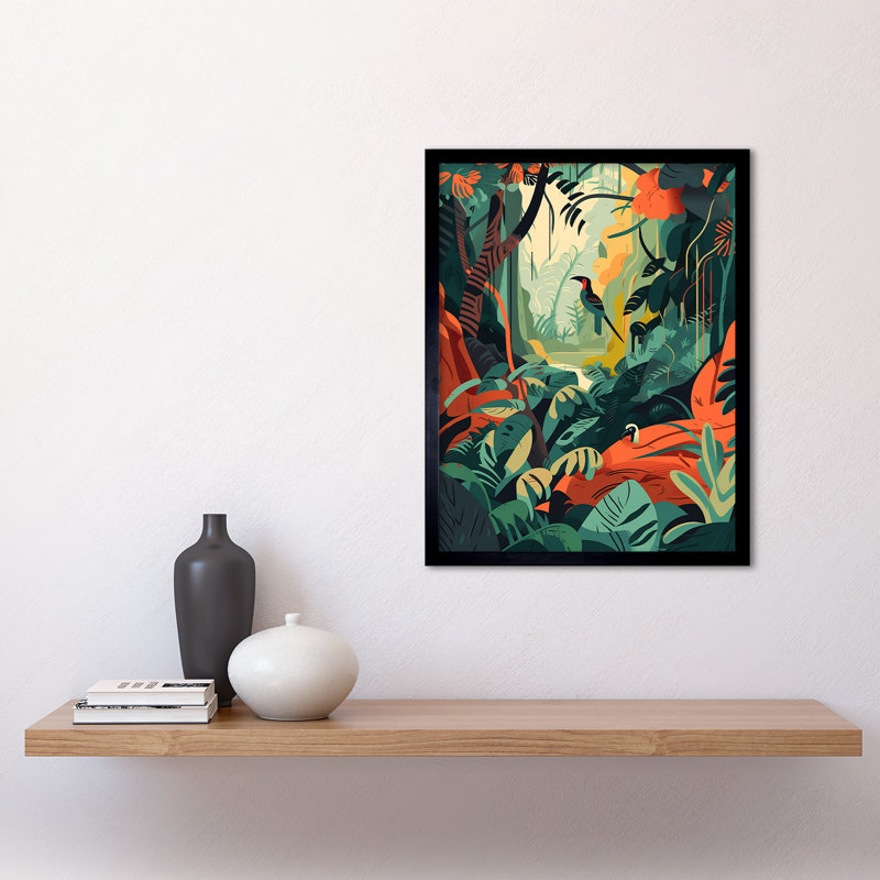 Aaltien Amazon Rainforest Diverse Flora And Tropical Birds - Single Picture Frame Print