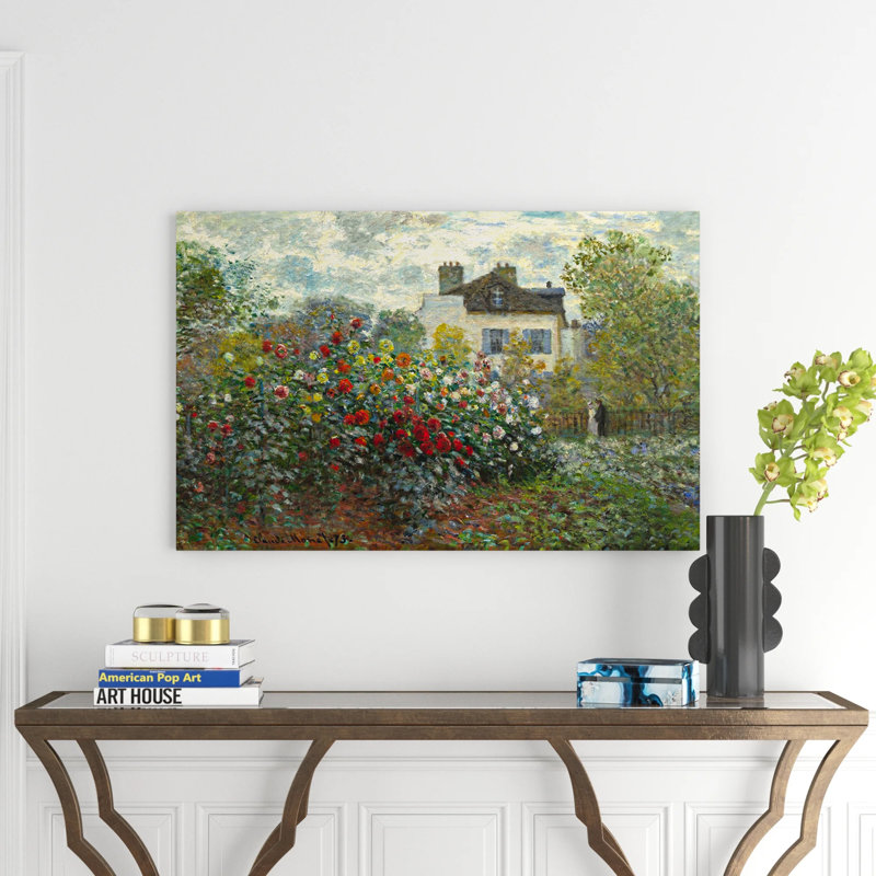 The Artist's Garden in Argenteuil by Claude Monet - 1 Piece Painting on Canvas, 101.6 cm H x 66.04 cm W x 1.91 cm D, No Frame