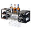 Support mural pour 8 bouteilles de vin et 8 verres