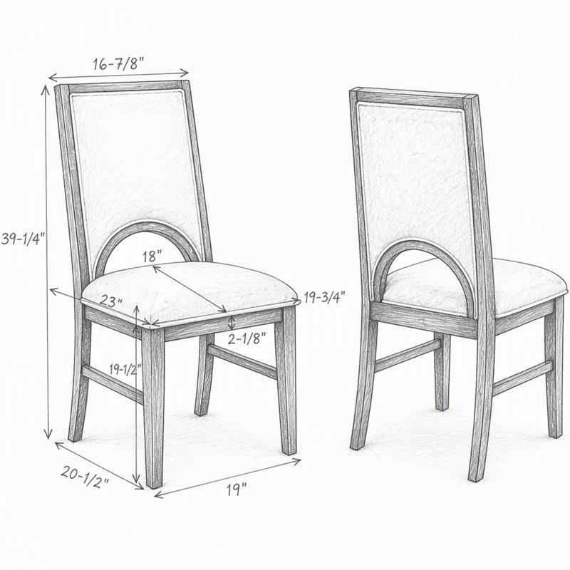 Chaises d'appoint contemporaines (2 pièces), meubles de salle à manger en bois fini