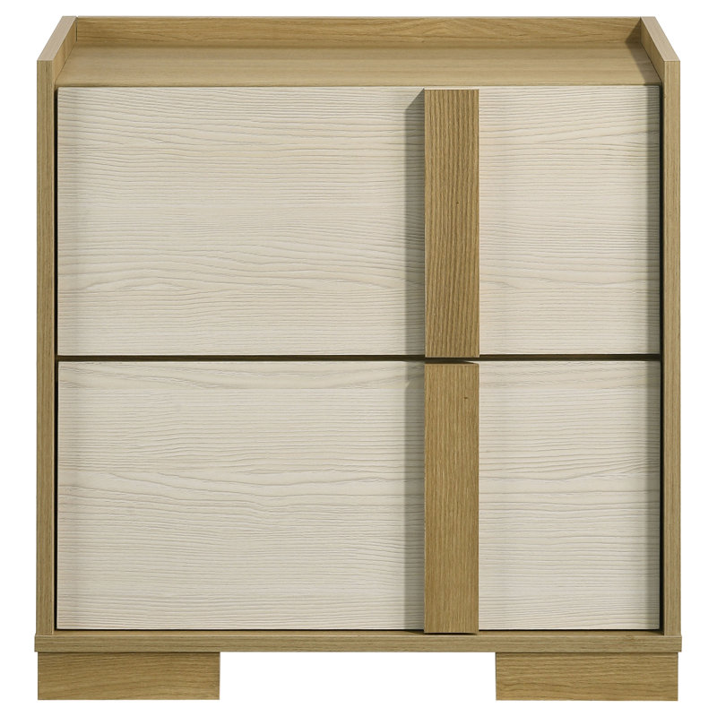 Table de chevet 2 tiroirs Rolle Naturel
