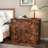 Barn Door Wooden 2 Drawers Flynt With Lock 25.79"H-1801044199