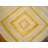 Decorative Soft Yellow Square Pattern Contemporary Handmade Cotton Hooked Rug