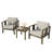 Junco Teak Outdoor Two-Person Patio Set With Cushions And Side Table-124178250-124178244