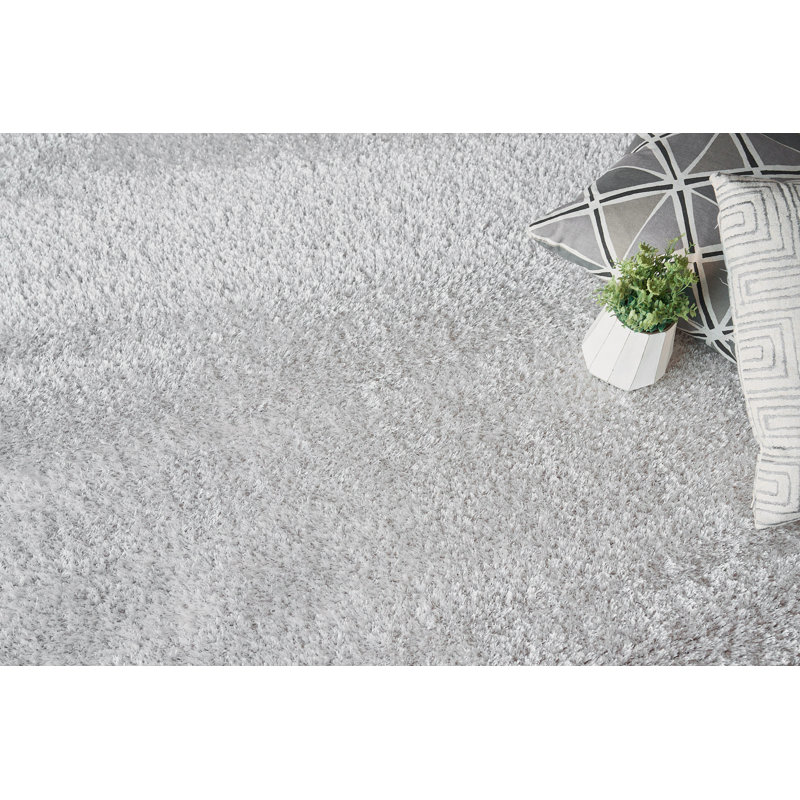 Luxe Shag Area Rug in Taupe, Rectangle 10' x 14', Taupe
