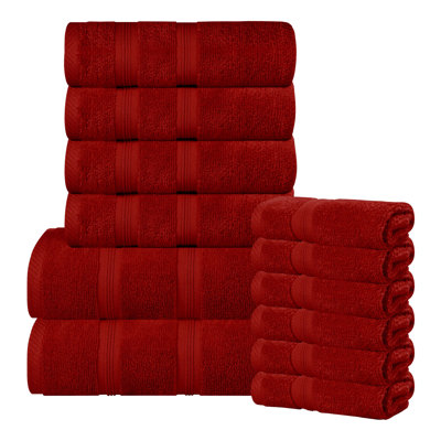 Smart Dry Zero Twist Cotton Medium Weight 12 Piece Assorted Towel Set by 