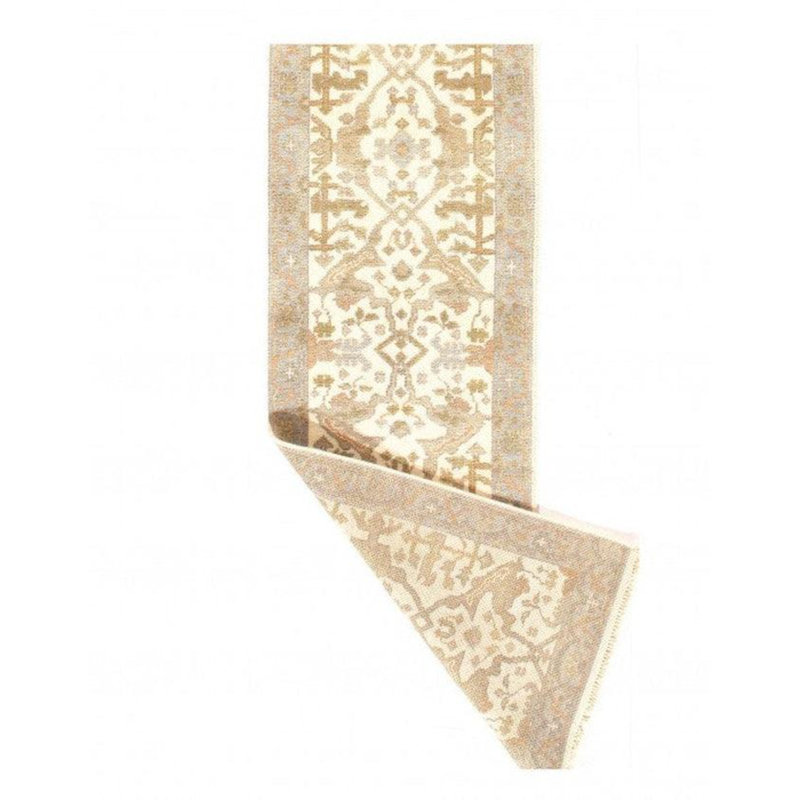Wool Oriental Area Rug in Ivory