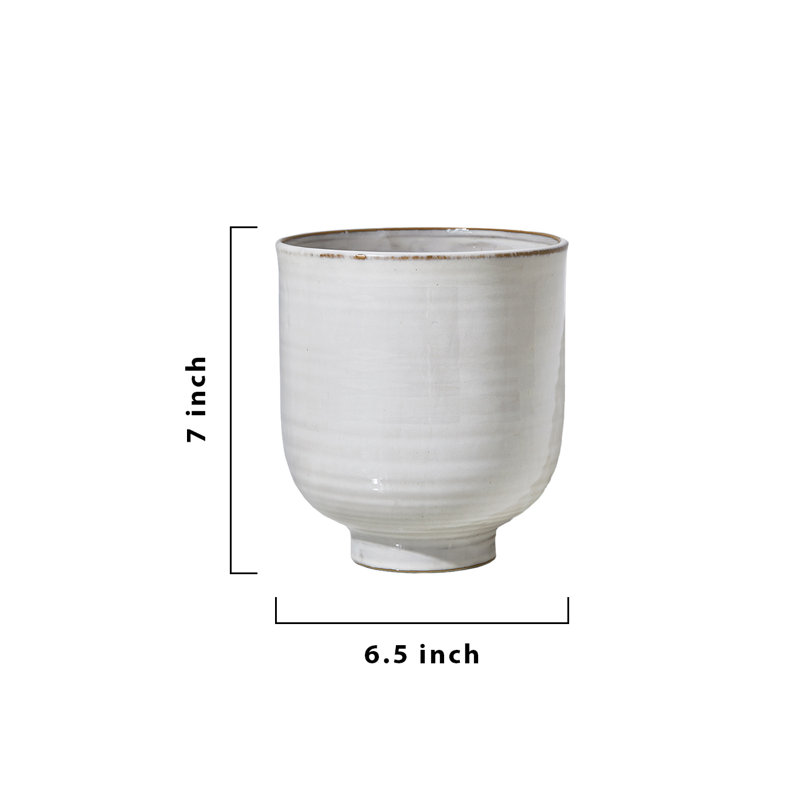 Bol décoratif en céramique Leonardo, H 7 po x l 6,5 po x P 6,5 po