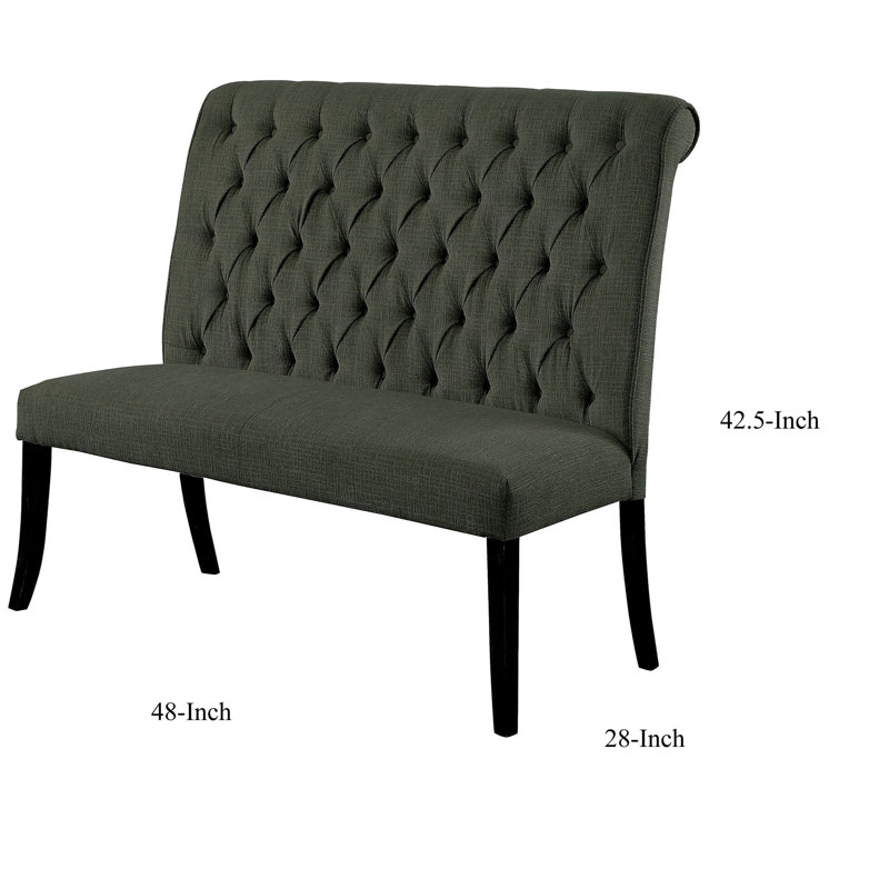 Banc en bois massif Betsiamites, Gris