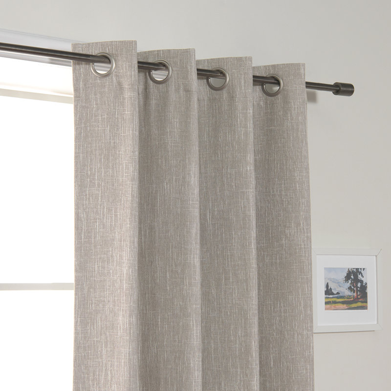 Paire de rideaux occultant avec œillets Francesca, Naturel, l 52" x L 84"