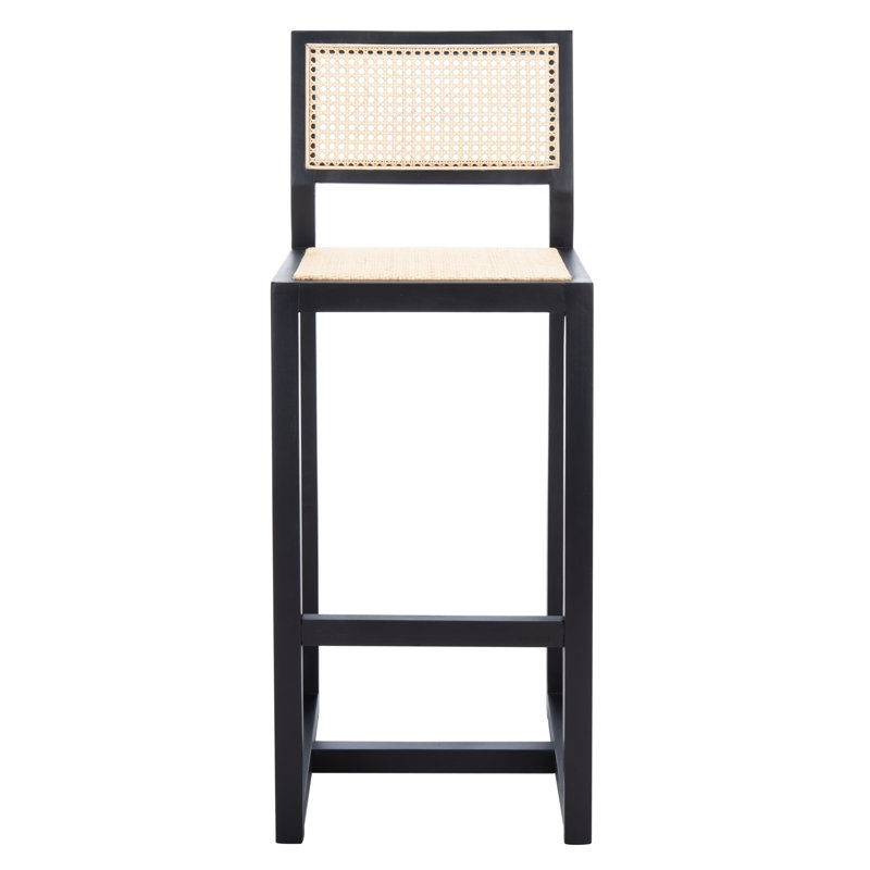 Cane Bar Stool, Black/Beige, Bar Stool