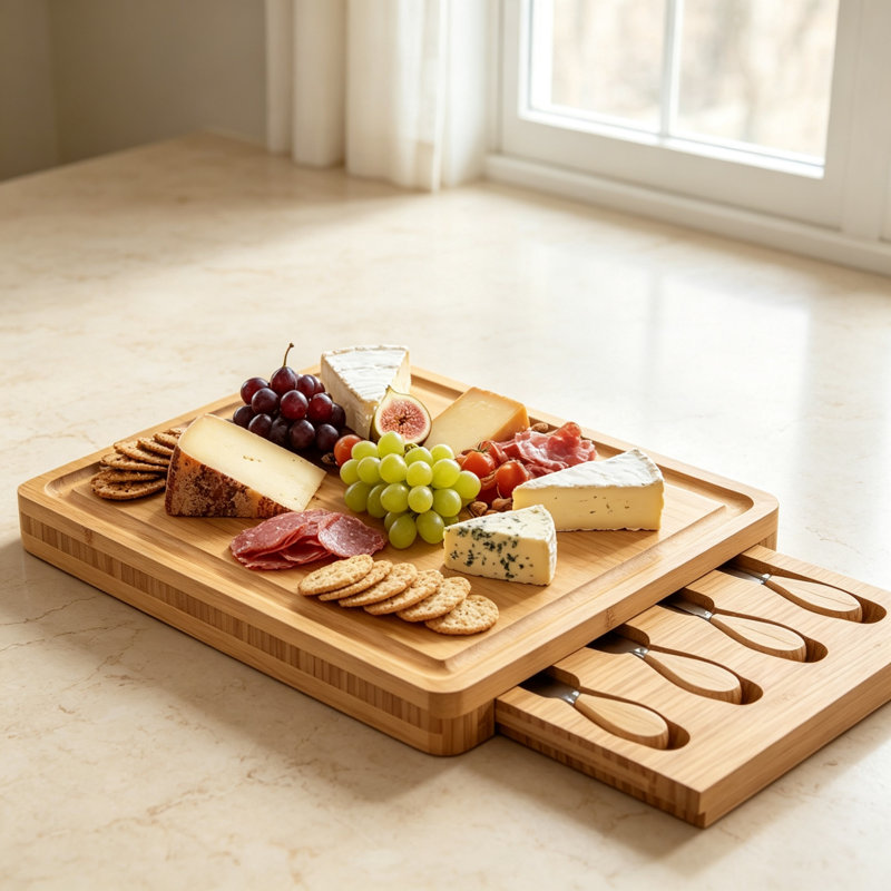 East Urban Home Bamboo Cheese Board