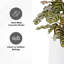 Tali 3 Piece Round Concrete Planter, Outdoor Indoor Large Planter Pots Containers with Drainage Holes for Set-2097808895