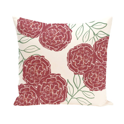 Flower Power Floral Reversible Throw Pillow