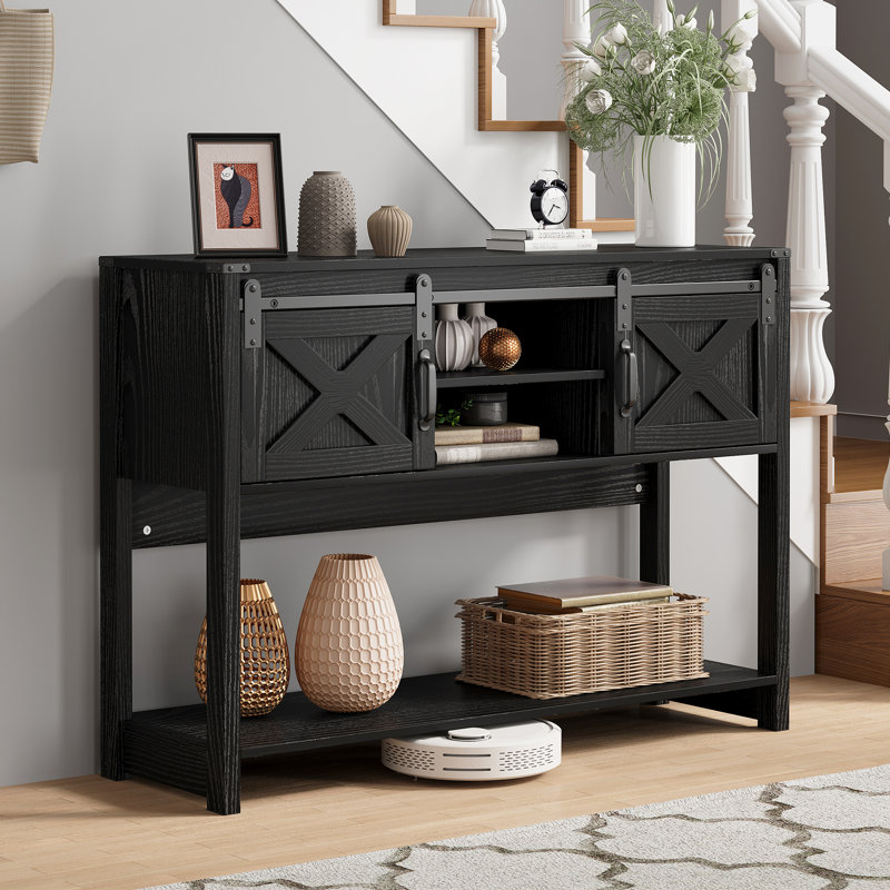 Console en bois 46 po Bragg, Noir