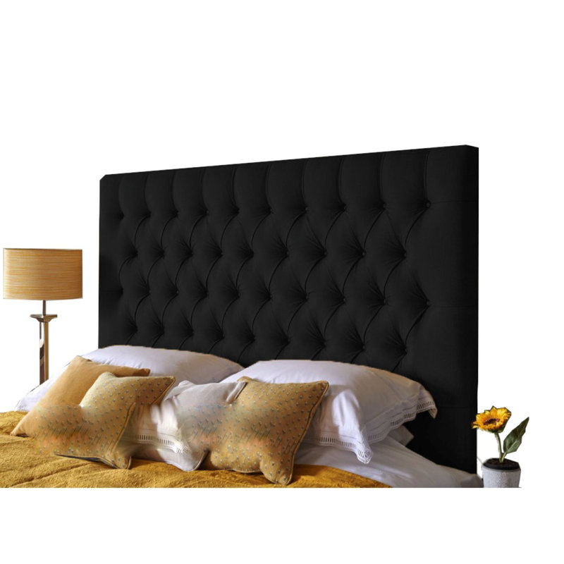 Nikia Upholstered Headboard, Single (3'), Black