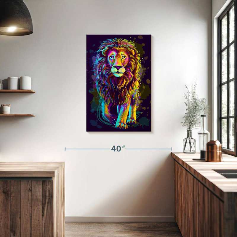 Brampt Colorful Lion, 36" H x 24" W