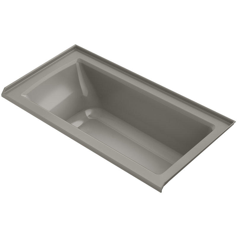 Archer 60" x 30" Drop-in Air Bathtub, Cachemire, Droite