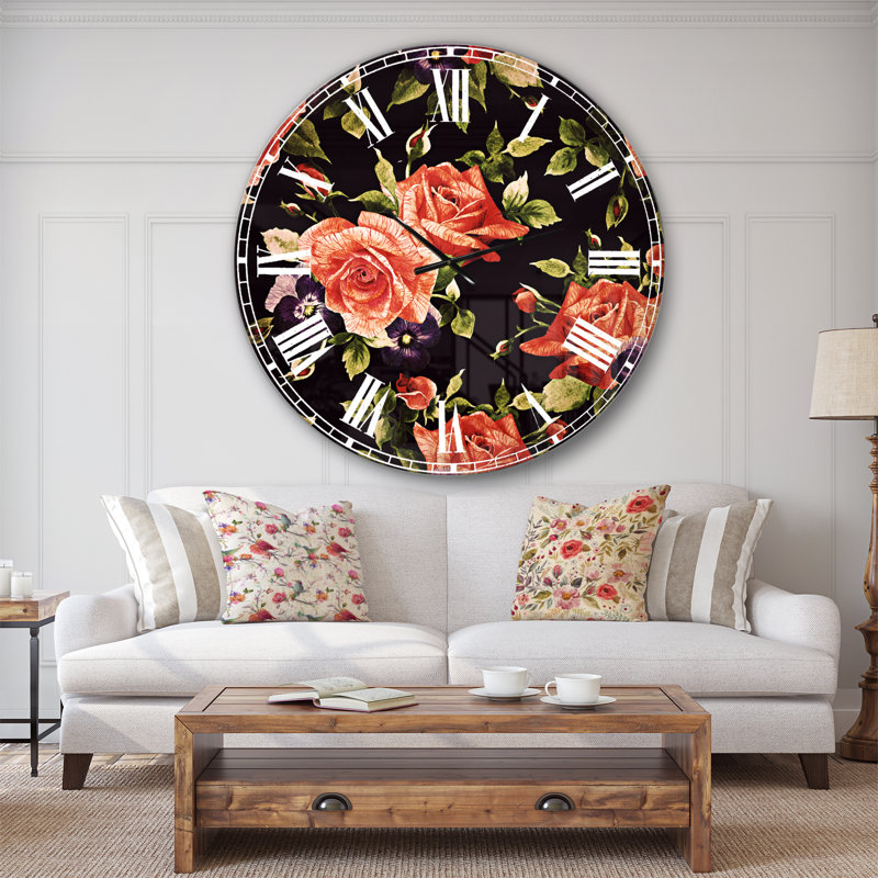 Horloge murale traditionnelle Pansy, Surdimensionné