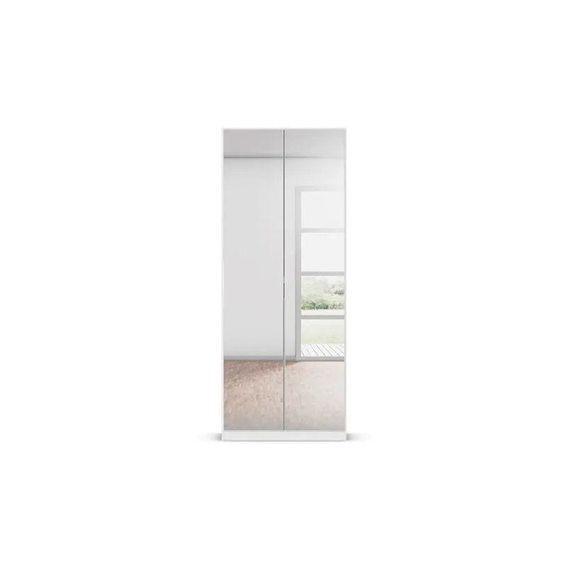 Alabama 2 Door Wardrobe, Classic, 229cm H x 91cm W x 54cm D, Alpine White