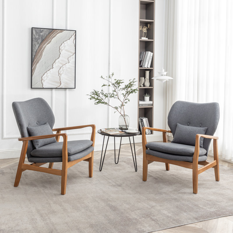 Fauteuil Kornelijus, Mélange de lin gris