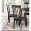 Finished Dining Chairs Of 2 - Black Faux Leather Upholstery, Wood Construction In Upholstered Seat