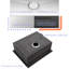 Lavabo de cuisine en acier inoxydable de calibre 16 - 23 po x 19 po x 10 po - surface en acier de 23 po x 19 po x 10 po pour station de travail encastrée, qualité