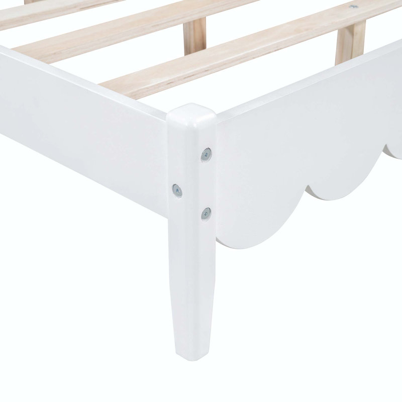 Hersir Wood Platform Bed, Full, White
